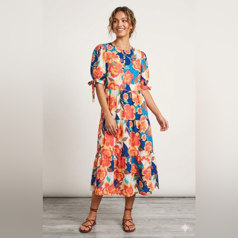 Floral Multicolor Maxi Dress Avara Size Small